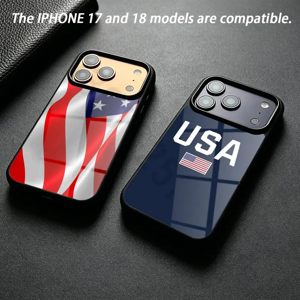 America USA Flag Phone Case Magnetic Wireless Charge For IPhone 18 17 16 11 12 13 14 15 Pro Max Plus Mini