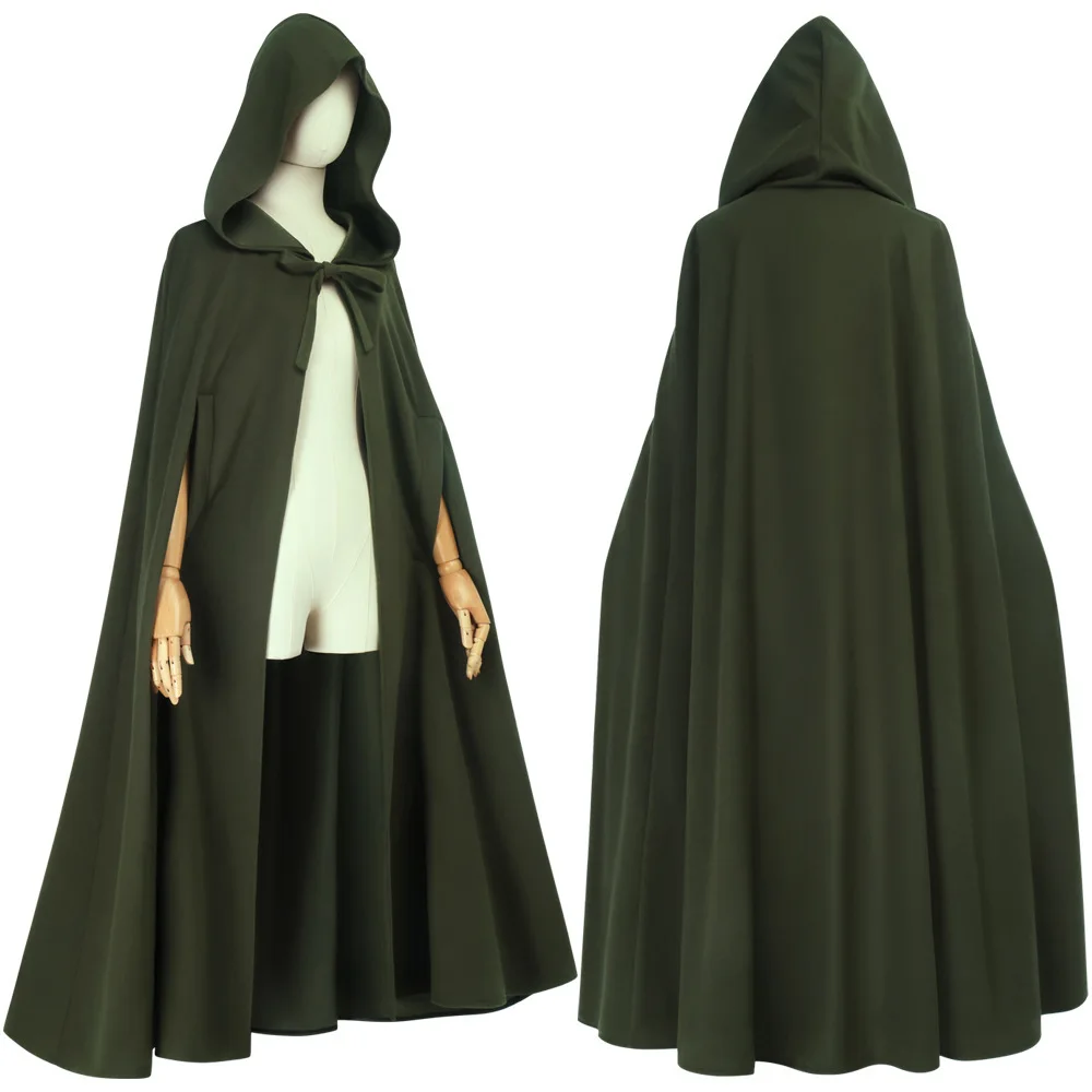 

Halloween Medieval Woolen Cloak Elf Cosplay Robe Renaissance Party Costume Women's Traditional Chinese Stage Clothing
