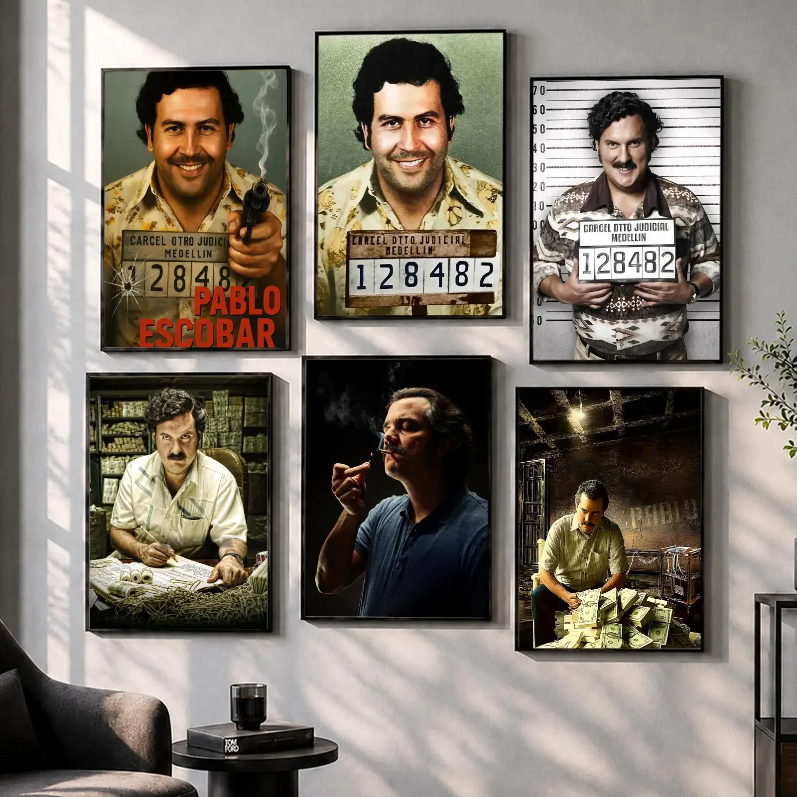 Classic Movie P-Pablo E-Escobar Poster Decorative Wall Sticker Mural Photo Print for Bedroom Living Room Hallway Home Decor Gift