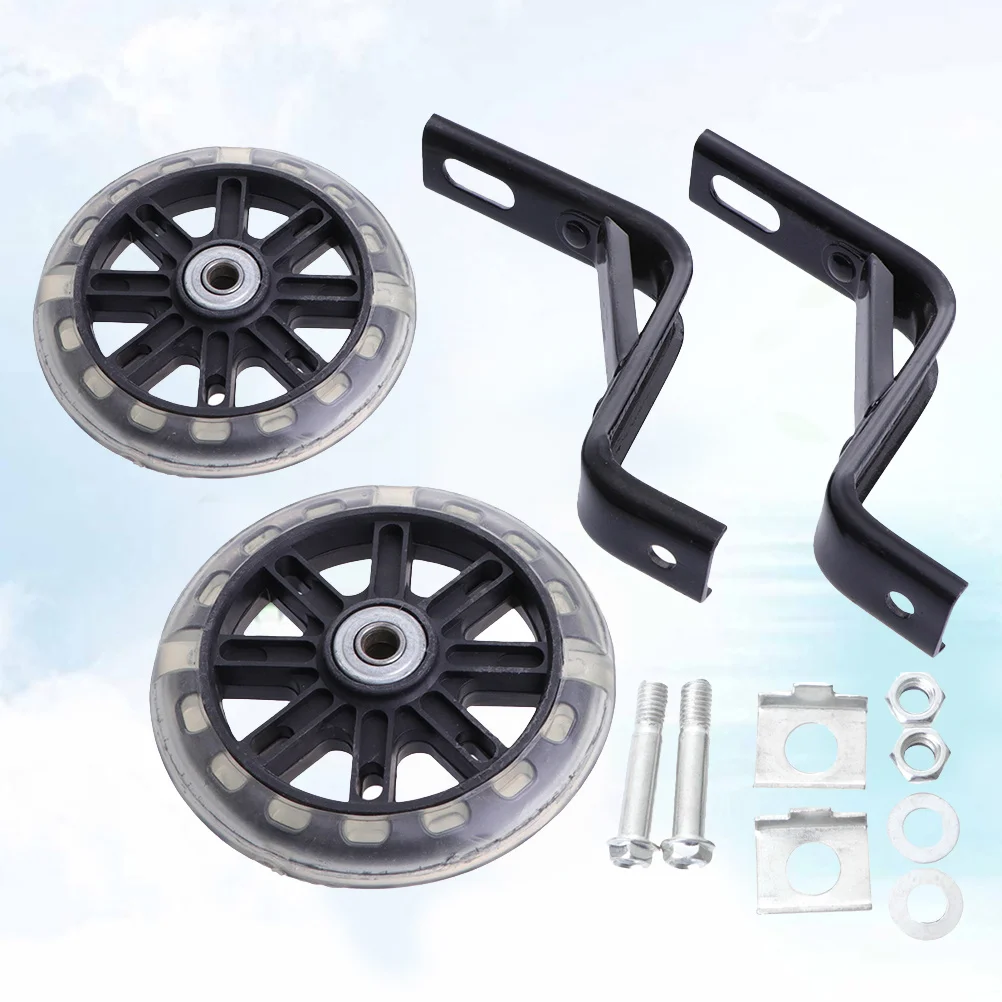 

2Pcs Bike Training Wheels Flashing Light Silent Wear-Resistant Adjustable Auxiliary Wheels for Bike Balance Stability