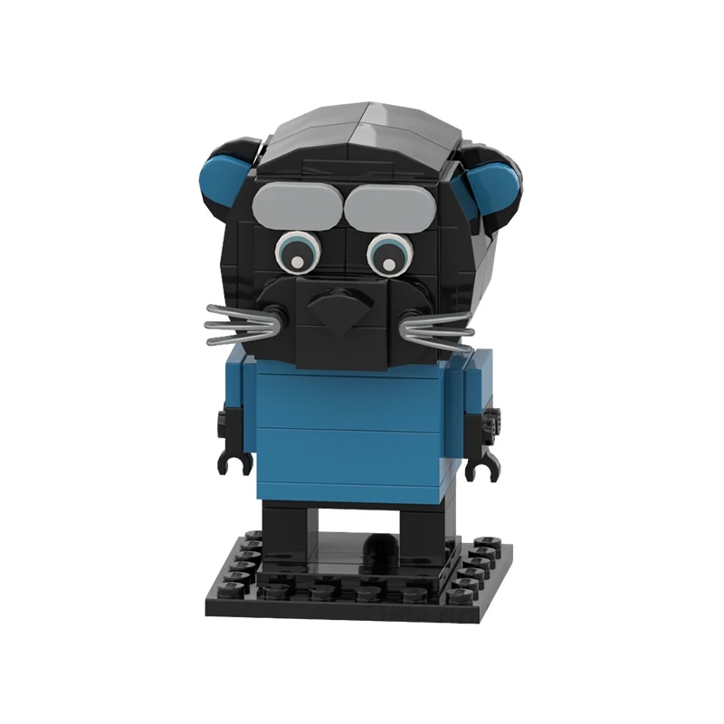 100pcs MOC Sir Purr Carolina Panthers Brickheadz Model Building Blocks Construction Toys Christmas Gifts Brick DIY Creative