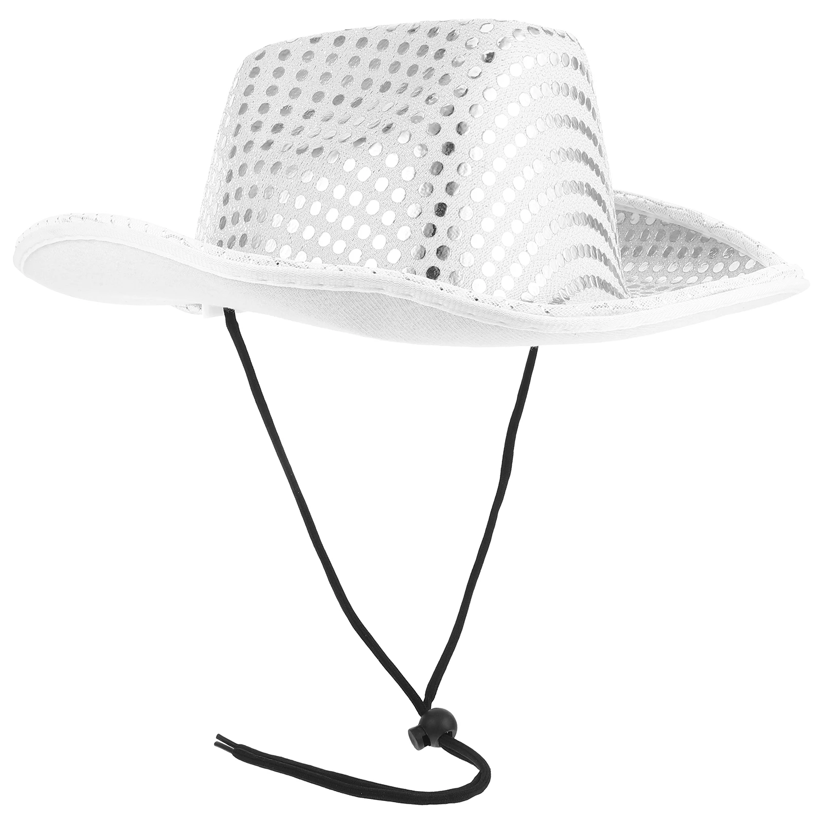 

Glowing Sequin Cowboy Women Sun Hat Western Party Cowgirl Wide Brim Lightweight Fashionable Birthday Wedding Cosplay Summer Hat