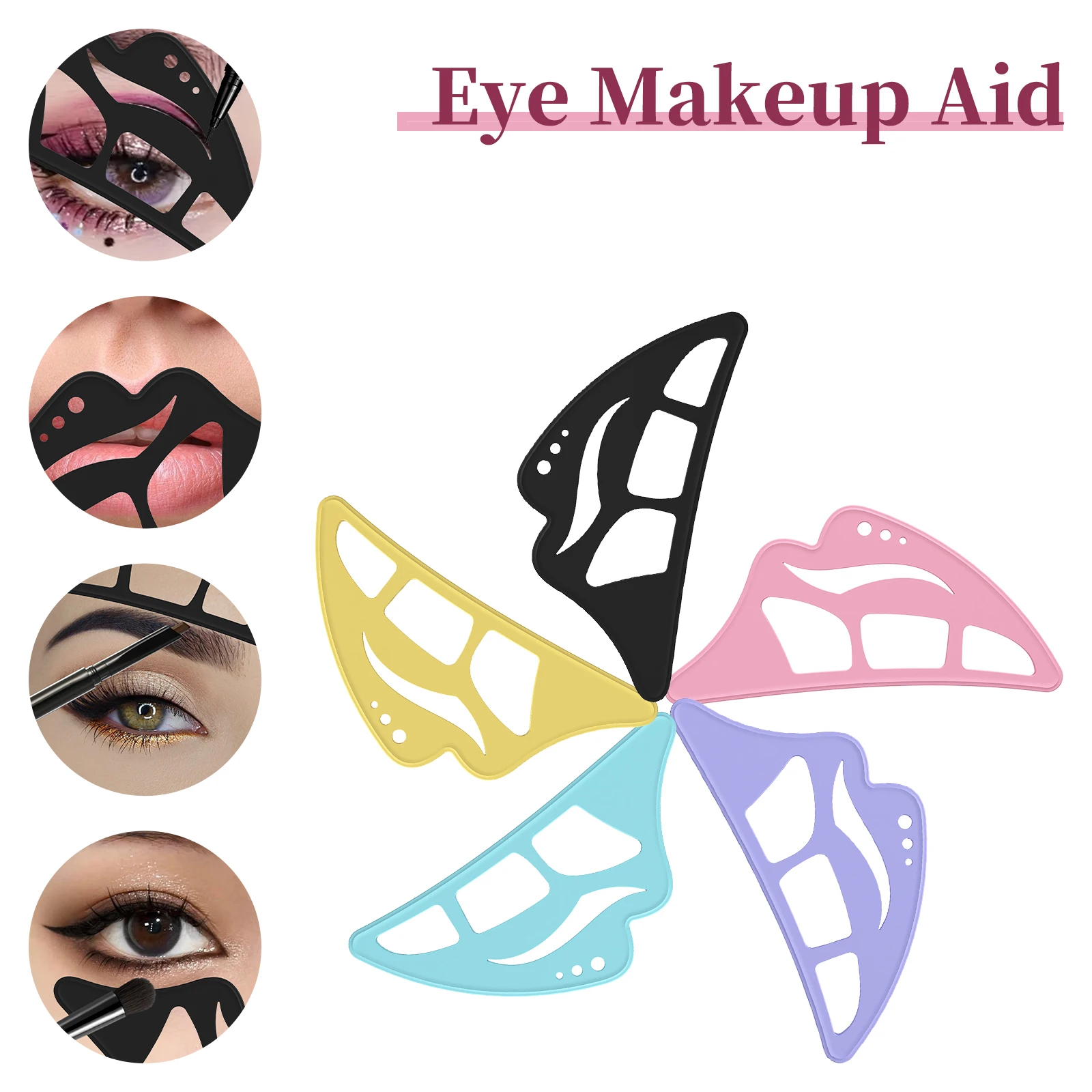 Aegyo-Sal Wenkbrauwmake-upkit - Inclusief oogschaduw, onderste eyeliner, Beauty Mole & Lip Bead Stickers - Perfect voor oogstaart