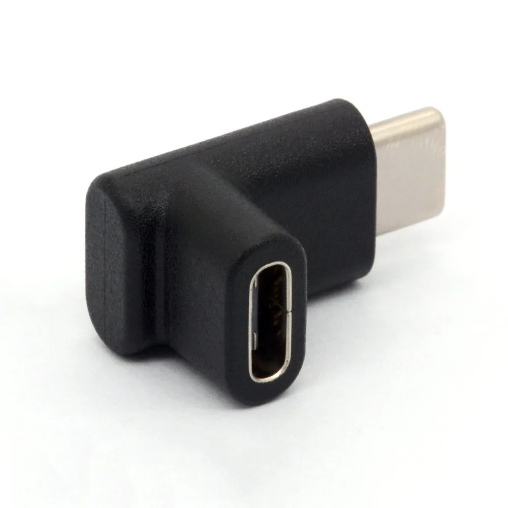 A42T 90 Degree Type C Adapter, USB C Male to Female Adapter Upward and Downward Angled USB-C Adaptor USB 3.1 Type-C Connector