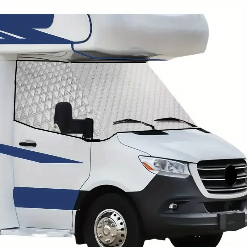 1 قطعة RV غطاء الزجاج الأمامي الشتاء الصقيع حماية الثلوج درع لمرسيدس بنز Sprinter515 متنقل قافلة RV اكسسوارات