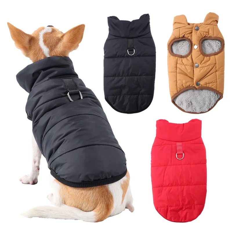 

Thicken Pet Dog Clothes Winter Sleeveless Clothing Coat Jacket For Small Medium Dogs dachshund French Bulldog Pet Vest Jacket XS