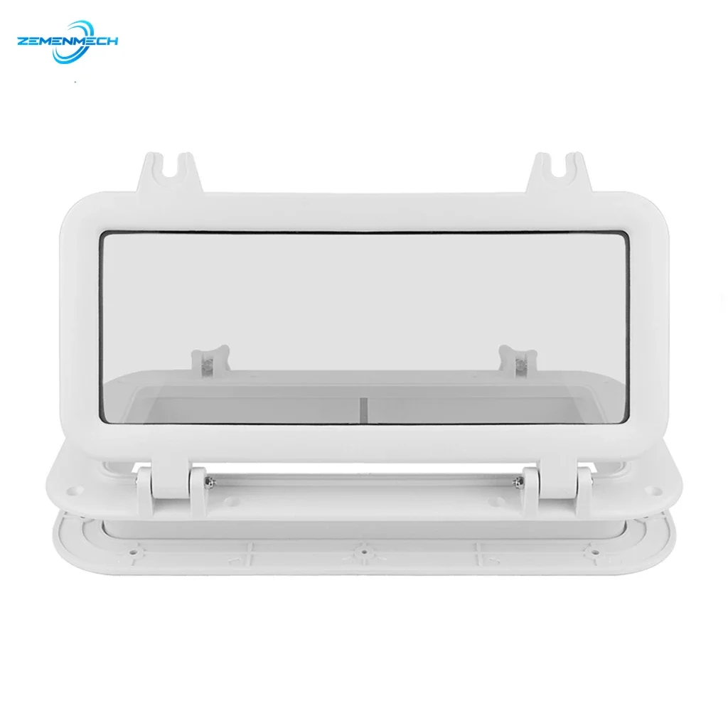 ABS Plastic Rectangular Hatches Port Lights Replacement Waterproof Windows Port Hole Portlight Marine Boat Yacht RV Porthole