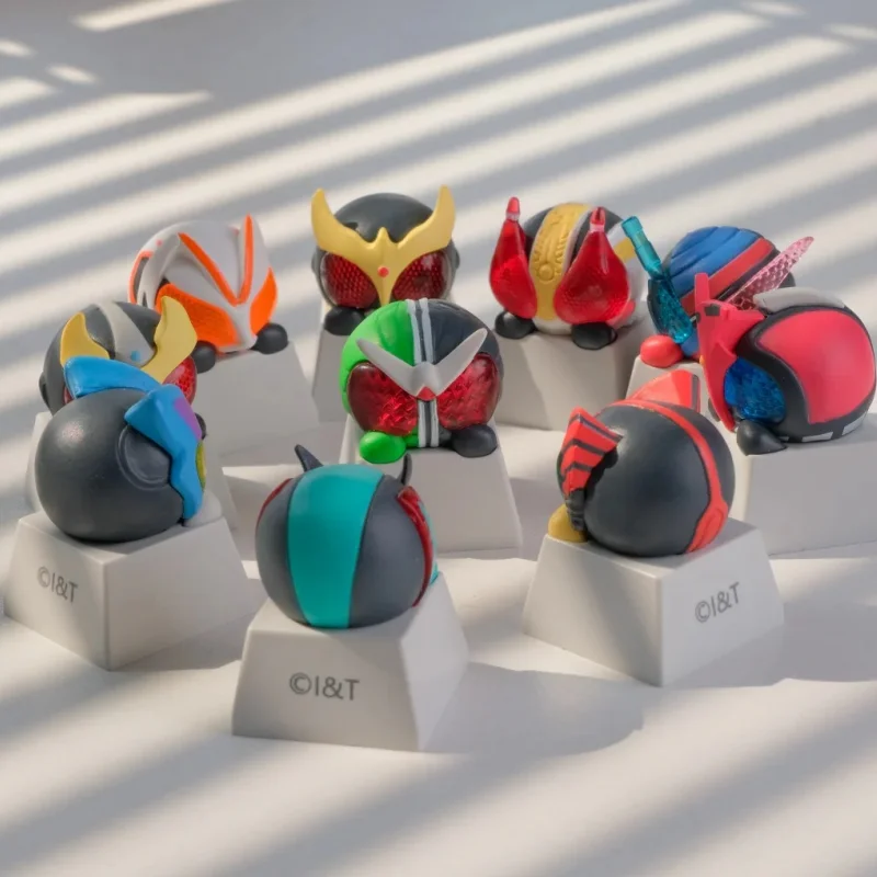 

PlayLab Kamen Rider Keycaps Blind Box Pop Press Keycaps Desktop Ornaments Anime Peripheral Desk Decor Gift For Anime Collectors