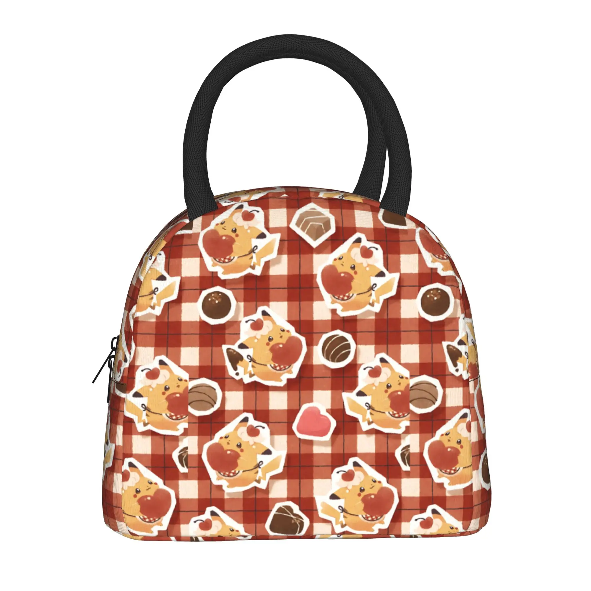 Cartoon Pokemon Theme Handbag Insulated Lunch Bag Ice Pack Rice Bag  bolsa Student Bento Lunch Handbag Insulation
