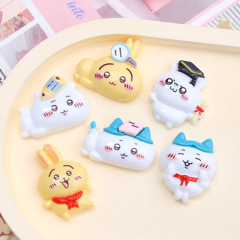 100pcs Cute Resin Flat Back Cabochon Cartoon Scrapbook Kawaii DIY Embellishments Charm Decorate Accessories