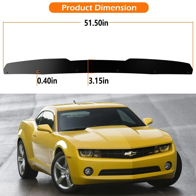 Rear Wicker Bill Spoiler Fits for Chevrolet Camaro 5th GEN 2010 - 2013 LS, LT, RS, SS, 1LE,  with RivNut Tool