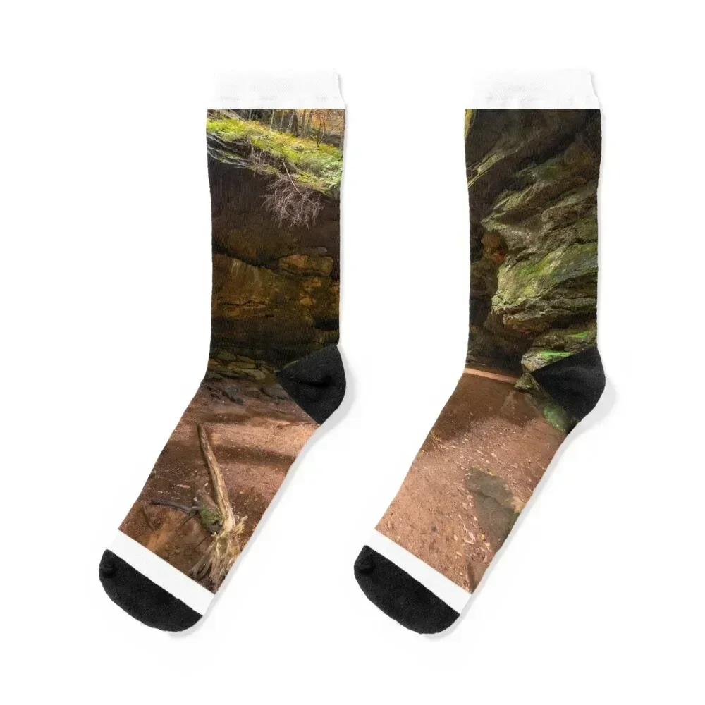 Conkle's Hollow in Hocking Hills, Ohio Socks men cotton high quality Run japanese fashion short Socks For Girls Men's