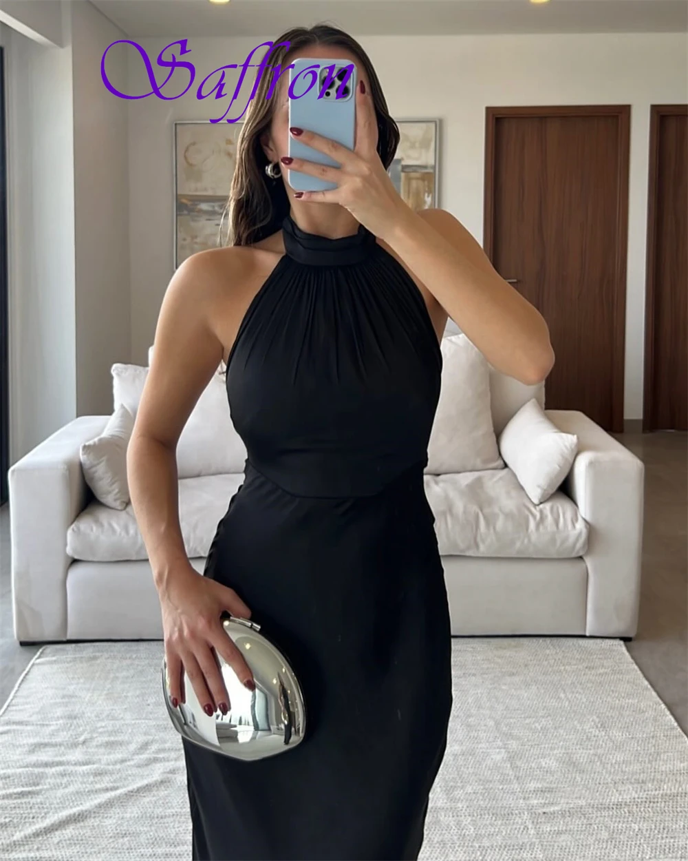 تخصيص مثير الأسود الرسن ألف خط أكمام مساء اللباس رائعة جيرسي فساتين لحضور الحفلات الموسيقية مزاجه عيد ميلاد حزب أثواب