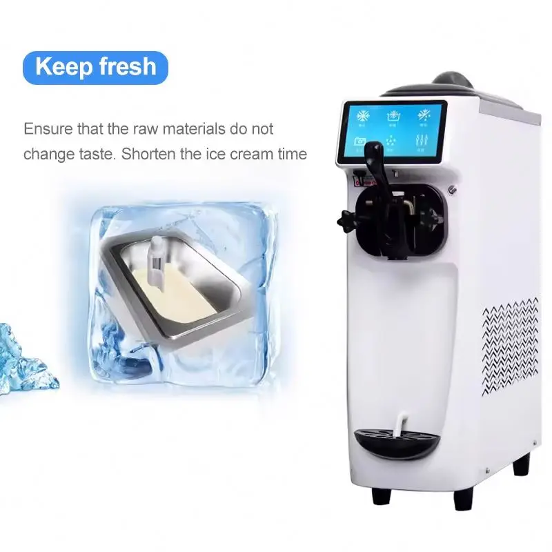 Coffee Shop Commercial Soft Serve Ice Cream Making Machine 220v Small Mini Soft Home Ice Cream Maker Gelato Ice Cream Machine