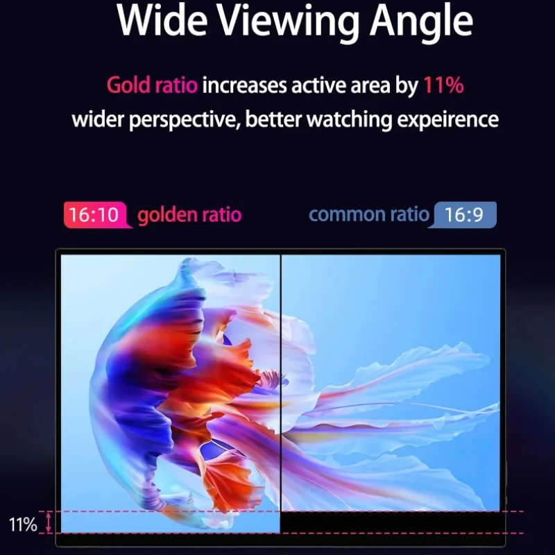 

16inch 2400P UHD 4K 500Nits Lightweight IPS Anti-blue Light Touch Screen Extender Portable Mon itor Portatil