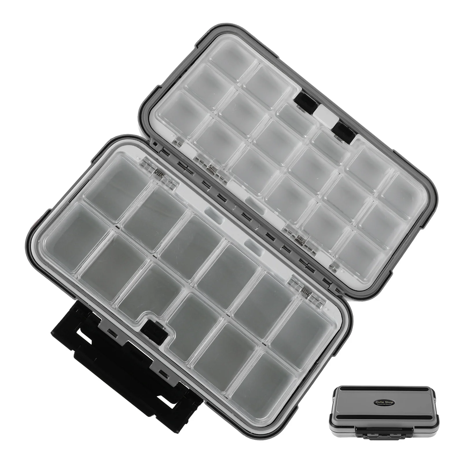 

Large Capacity Jewelry Storage Box with Removable Compartments Plastic Design for Travel Home Use Compact Accessory