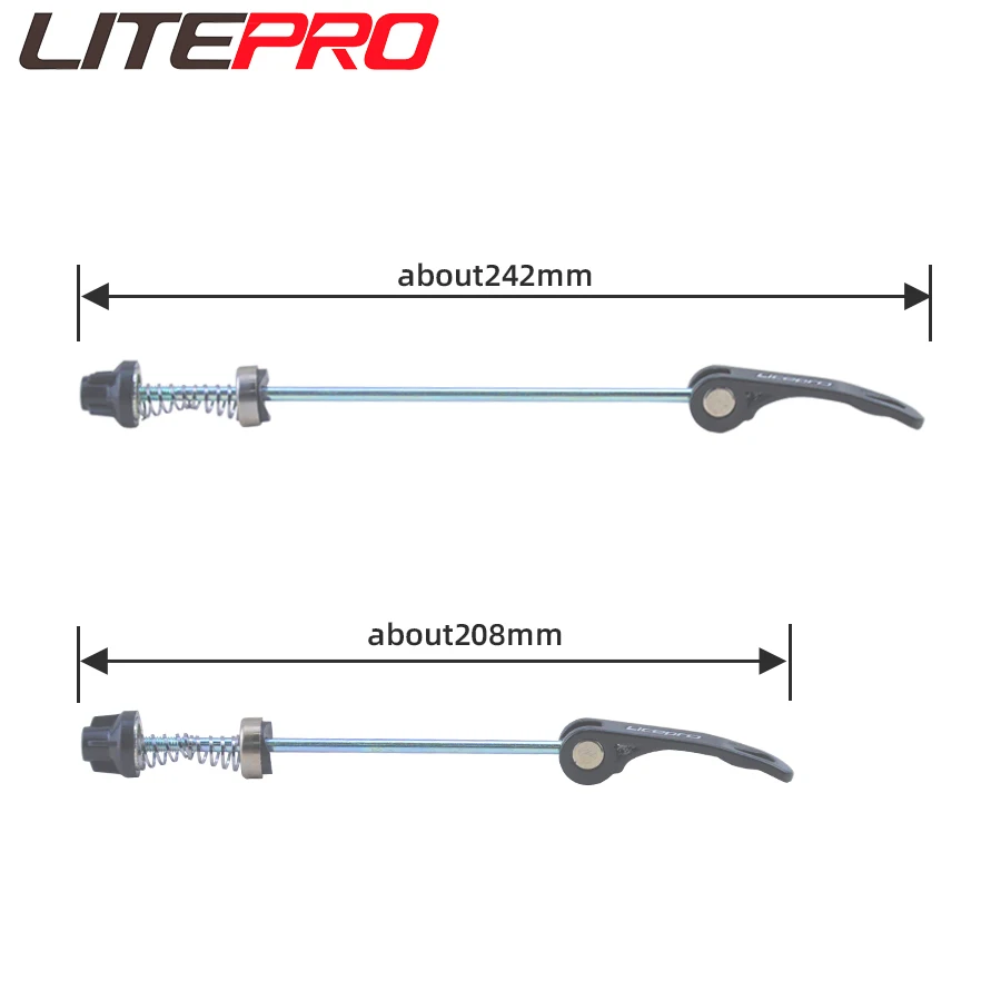 Litepro MTB Road Bicycle Quick Release Screws Rod Aluminum Alloy 74x130mm V Brake Hubs QR Lever 100x135 Disc Brake Folding Bike