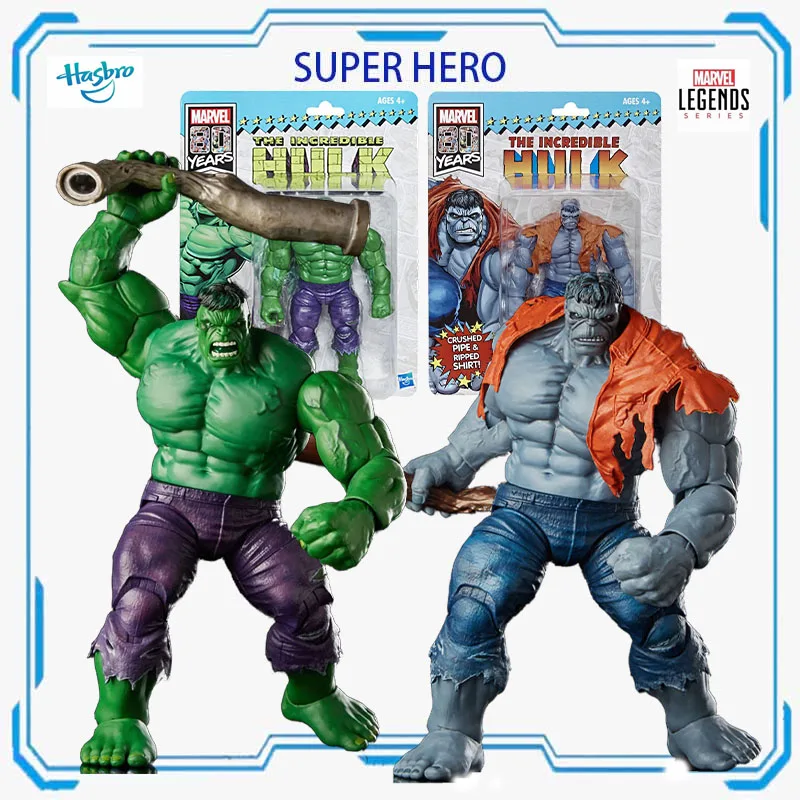 HASBRO Original Marvel Legends E5794 Hulk 6 inch retro packaging series Anime Figure Model Toys Model Gifts for Boys 215MM