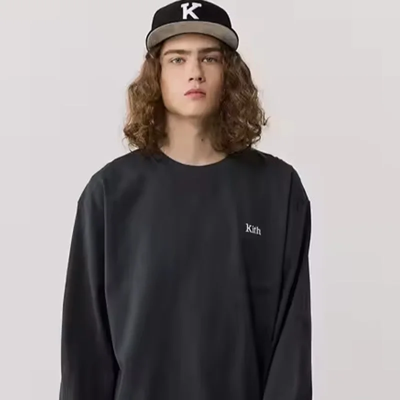 

Japanese Korean Style Letter Embroidery Men/Women Unisex Long Sleeved T-shirt Cotton O-Neck Hoodie Loose Sweatshirt Quality Tops