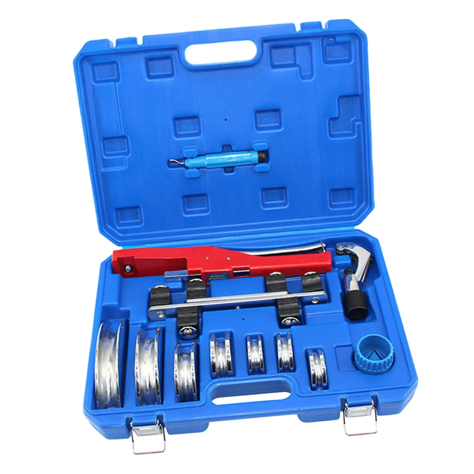 Copper Aluminum Tube Bender Kit Ratcheting Pipe Tubing Bender Sturdy Comfortable Grip with Tube Cutter for Heating Installation