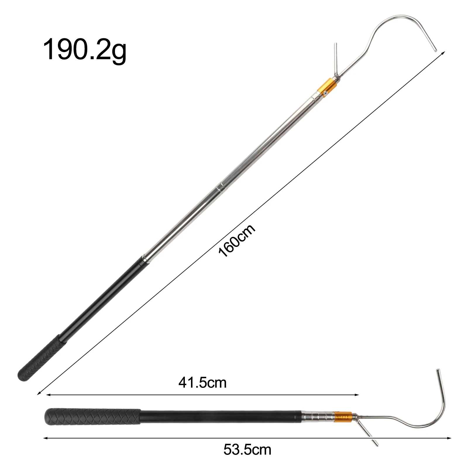 Retractable Pole Telescopic Awning Rod 53.5cm To 160cm RV Awning Opener Comfortable Grip For Prolonged Use For Camping Use