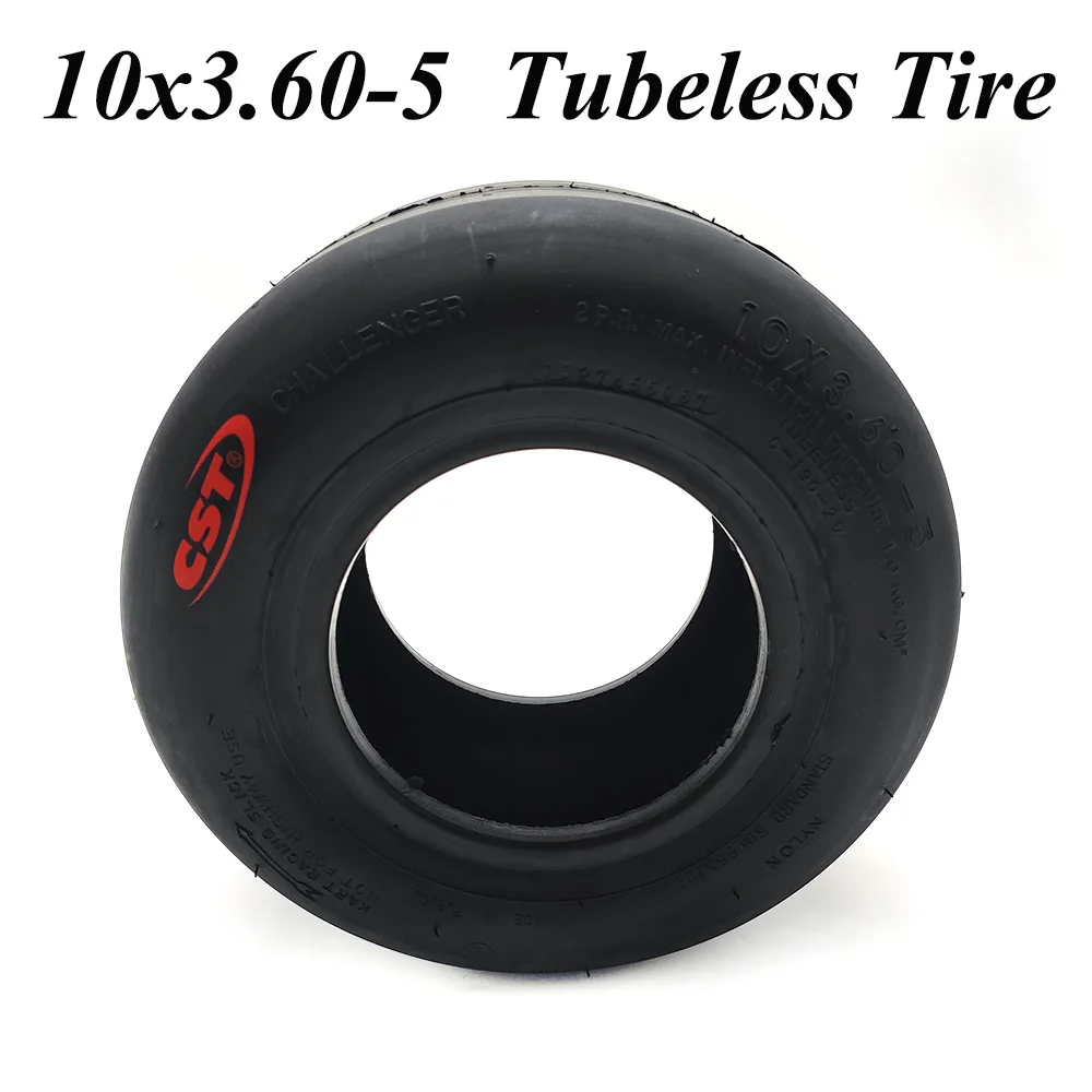 Go Kart Tubeless Tire Front Wheel 10x3.60-5 Drift Kart Racing Vacuum Tires