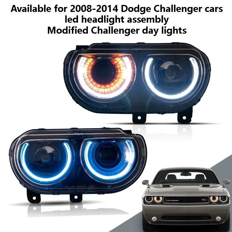 

For 2008-2014 Dodge Challenger car led headlight assembly modified Challenger day running lights