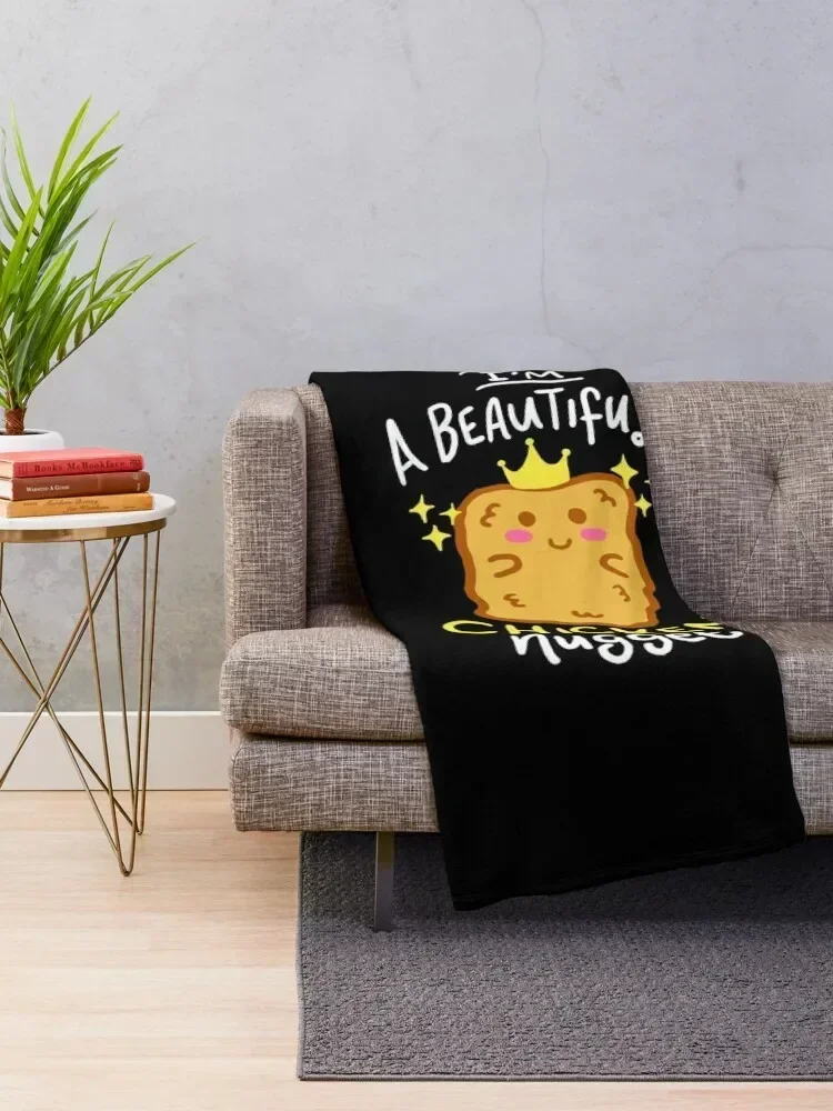 Funny Chicken Nugget Nug Life Fast-Food Junk Gift Throw Blanket Picnic Designers Warm Blankets