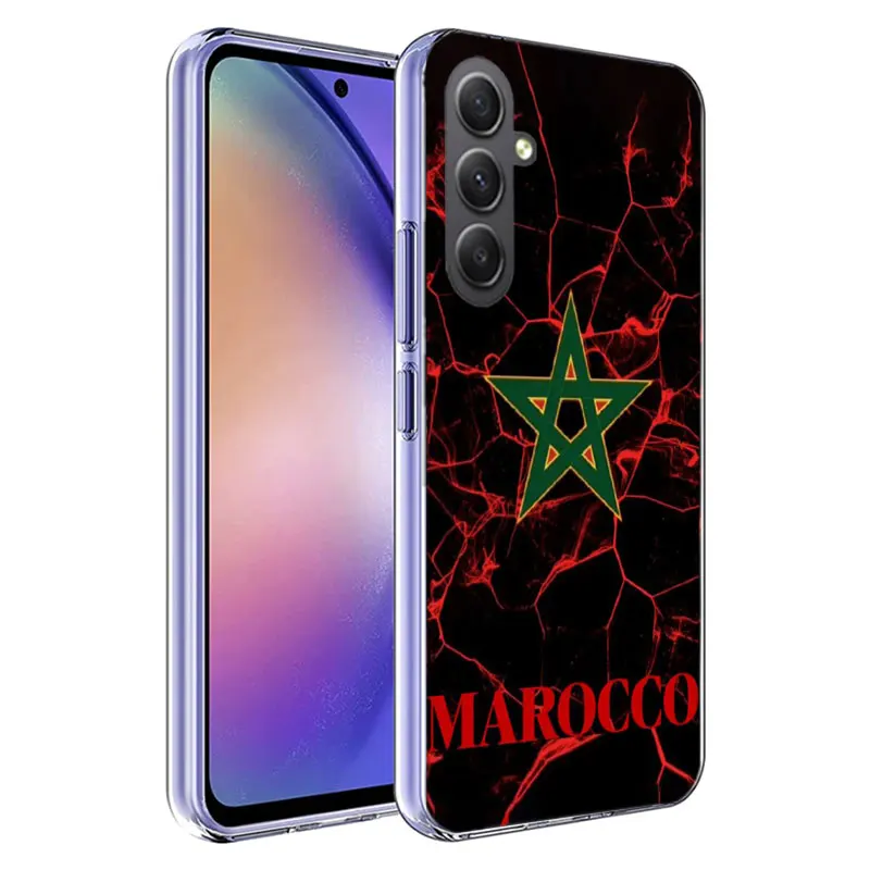 Morocco Flag Soccer Phone Case for Samsung Galaxy A54 A14 A24 A34 A17 A37 A57 A55 A35 A25 A15 A16 A26 A36 A56 A13 A23 A33 A53 A5 view 4