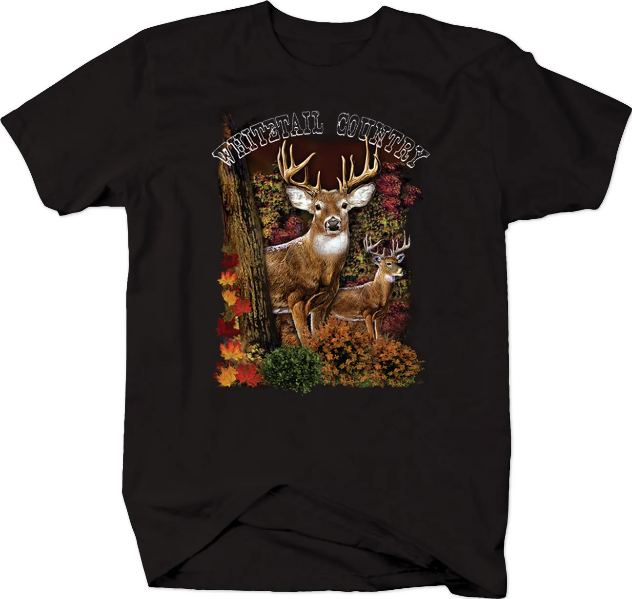

Whitetail Country Big Buck Deer Hunting Wildlife Forest Nature T-Shirt New 100% Cotton O-Neck Short Sleeve Casual Mens T-shirt