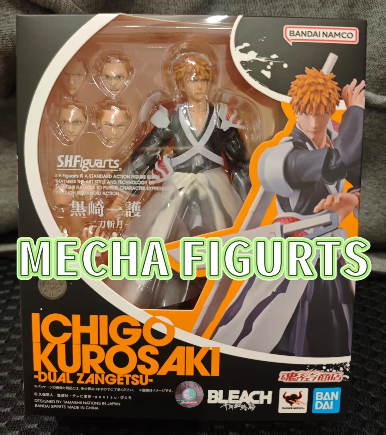 

Bandai S.H.Figuarts SHF Ichigo Kurosaki Dual Zangetsu Bleach Thousand-Year Blood War Action Figure Model Toy