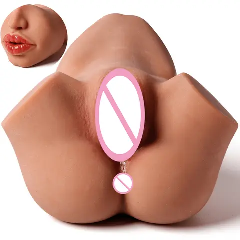 Rubber Vagina Ass Deep Throat Male Masturbator Handheld Pocket Pussy Realistic Vaginal Tight Anal Soft 3 in 1 Blowjob Sex Toys