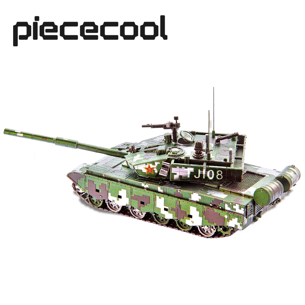 Piececool 3d Metal Puzzles Battle Tank Model Kits DIY for Adult Brain Teaser Toys Birthday Gifts