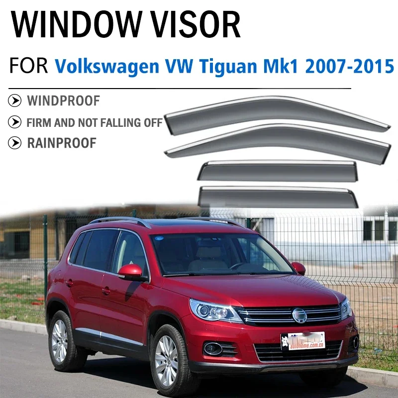 

Козырек для окон Volkswagen VW Tiguan mk1 2007-2015, автомобильные дефлекторы от дождя, тент, отделка, крышка, внешние аксессуары