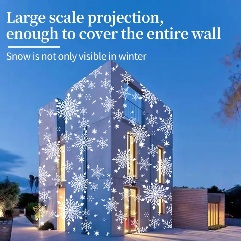

New outdoor waterproof Christmas landscape decoration lighting snowflake snow projection lamp holiday scene atmosphere tool