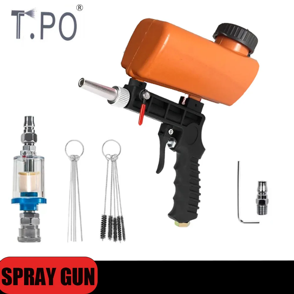 

90psi Gravity Sandblasting Gun 6.5mm Small Hand-held Pneumatic Sandblasting Machine, PneumaticTool With Filter And Air Pump Hose