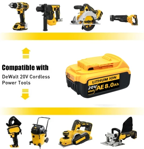 DCB200 20V Battery Compatible with dewalt power Tools 18V 12Ah rechargeable electric tool Lithium batteries 20V 18Volt 18v 12Ah