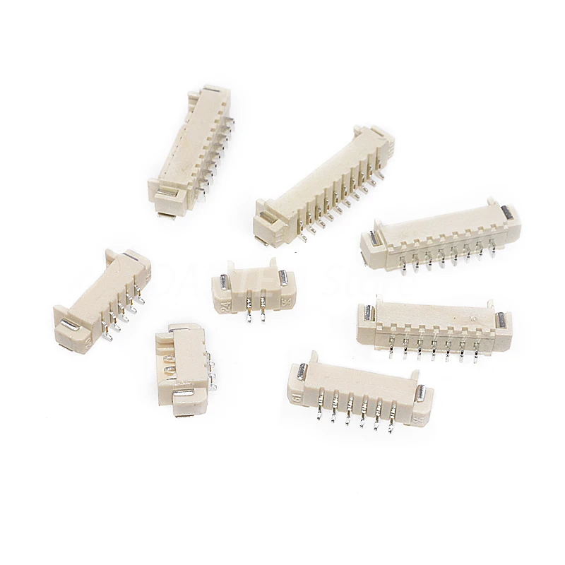 Recumbent 1.25mm horizontal patch socket connector 2/3/4/5/6/7/8/9P connectors braided with high temperature resistance