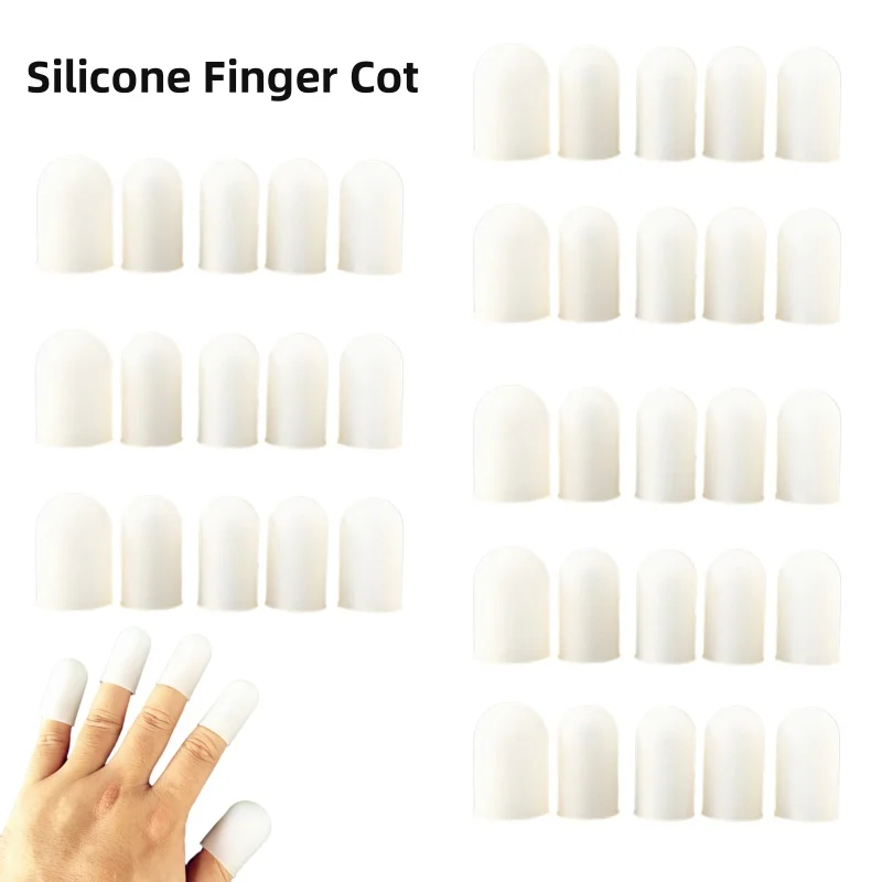 1/3/5Sets Silicone Finger Protector Finger Caps High Temperature Resistant Anti-slip Finger Cover