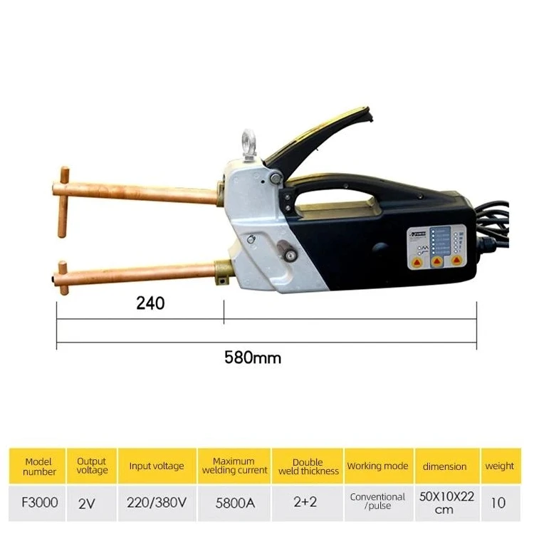 

F3000 220V Double-Sided Spot Welder for Sheet Metal & Auto Body Repair, Portable Welding Machine, Butt Welder Tool