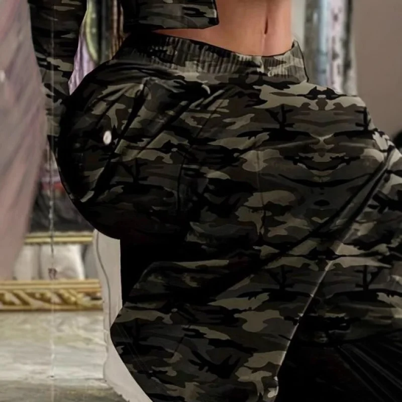 European and American New/Hiyin//Fashion Women's Cargo Wide-Leg Pants