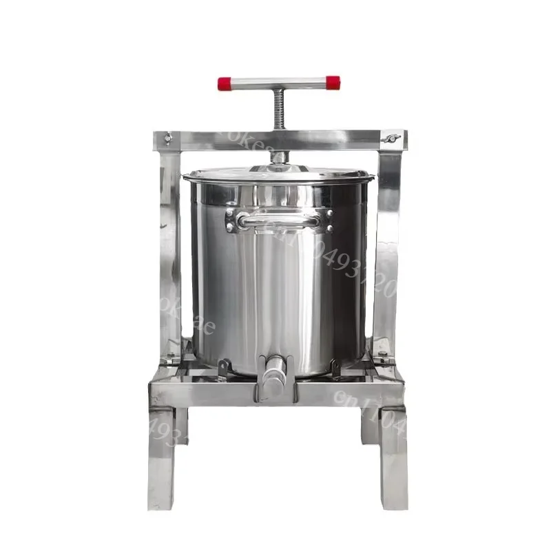 Stainless Steel Manual Honey Presser Thickened Fully Sealed Extractor Multifunctional Household Juice Squeezer for Beekeeping