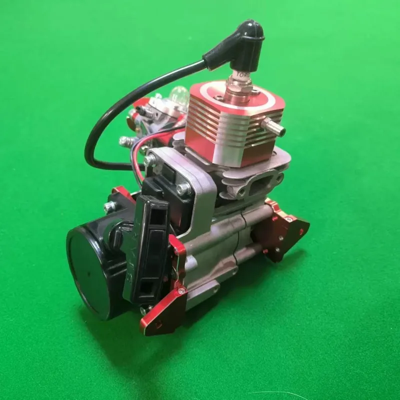 29CC Water Cooled Engine Model Single Cylinder Metal Two Stroke Internal Combustion Engine with Clutch Desktop Toy