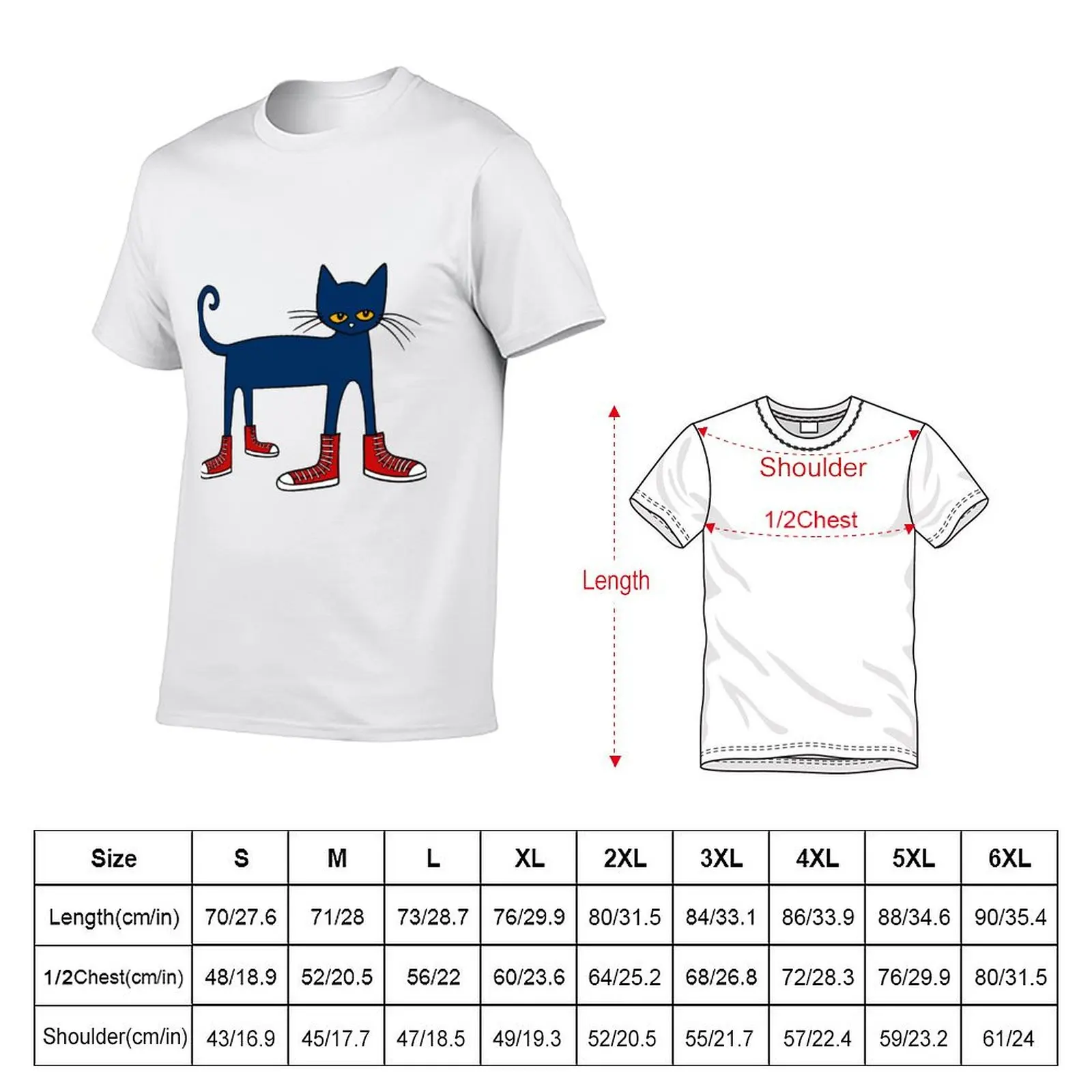 بيت القط: روكينج إن ماي سكول شوز تي شيرت أساسي تي شيرت تي شيرت مطبوع حسب الطلب