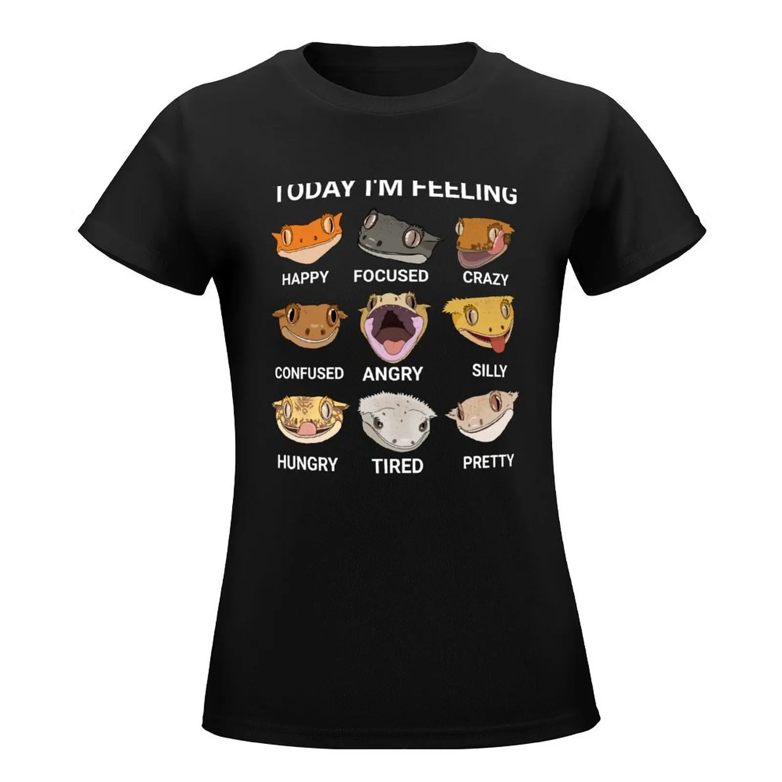 Today I'm Feeling... Crested Gecko T-Shirt kawaii clothes Aesthetic clothing tshirts woman