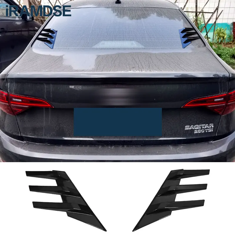 Rear Wing for  Volkswagen Jetta MK7 Rear Windshield Side Spoiler Exterior Decorative 2019 to 2023 Carbon Paint Accessories