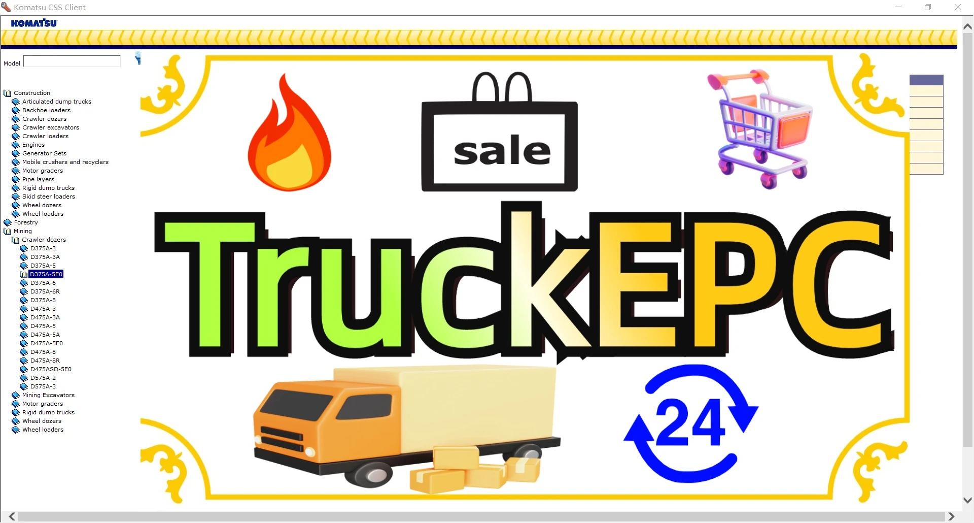 

TruckEPC Komatsu CSS Systerm [2024.06] Каталог деталей, WorkShop,Объявление и обслуживание, Полевая сборка