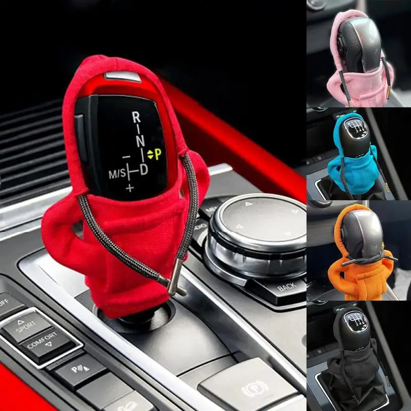 Gear Shift Hoodie Cover Car Shifter Fashionable Sweater Design Gear Stick Cover Car Gear Shift Knob Cover Manual Gear Collars