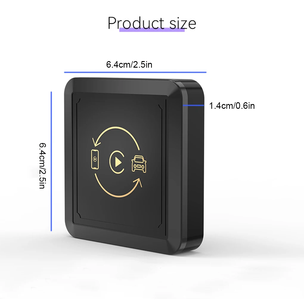 5.0Bluetooth Wireless CarPlay/Android Auto Dongle Plug&Play Auto Connection for Car with Both OEM Wired CarPlay&Wired Android