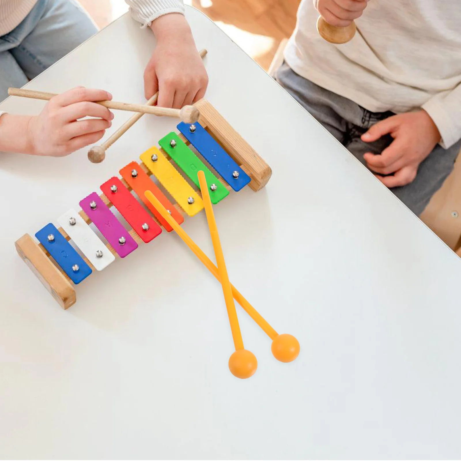 

2 Pcs Piano Hammer on The Stick Xylophone Malletsxylophone Percussion Bell Drumstick Drumsticks Abs Child
